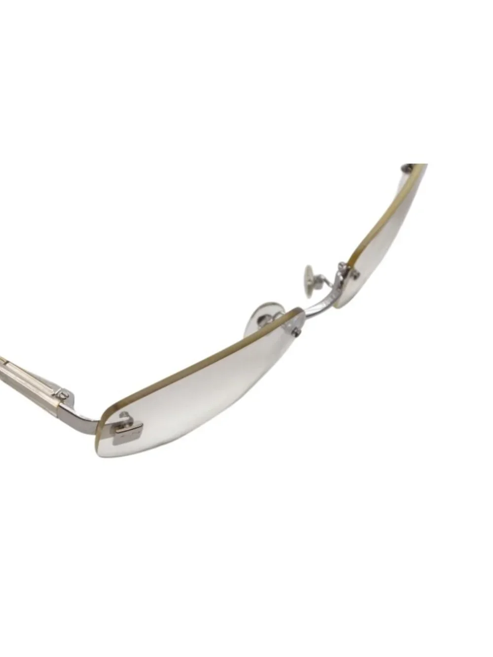 Chanel CC Logo Rimless Sunglasses Clear Acetate Eyewear